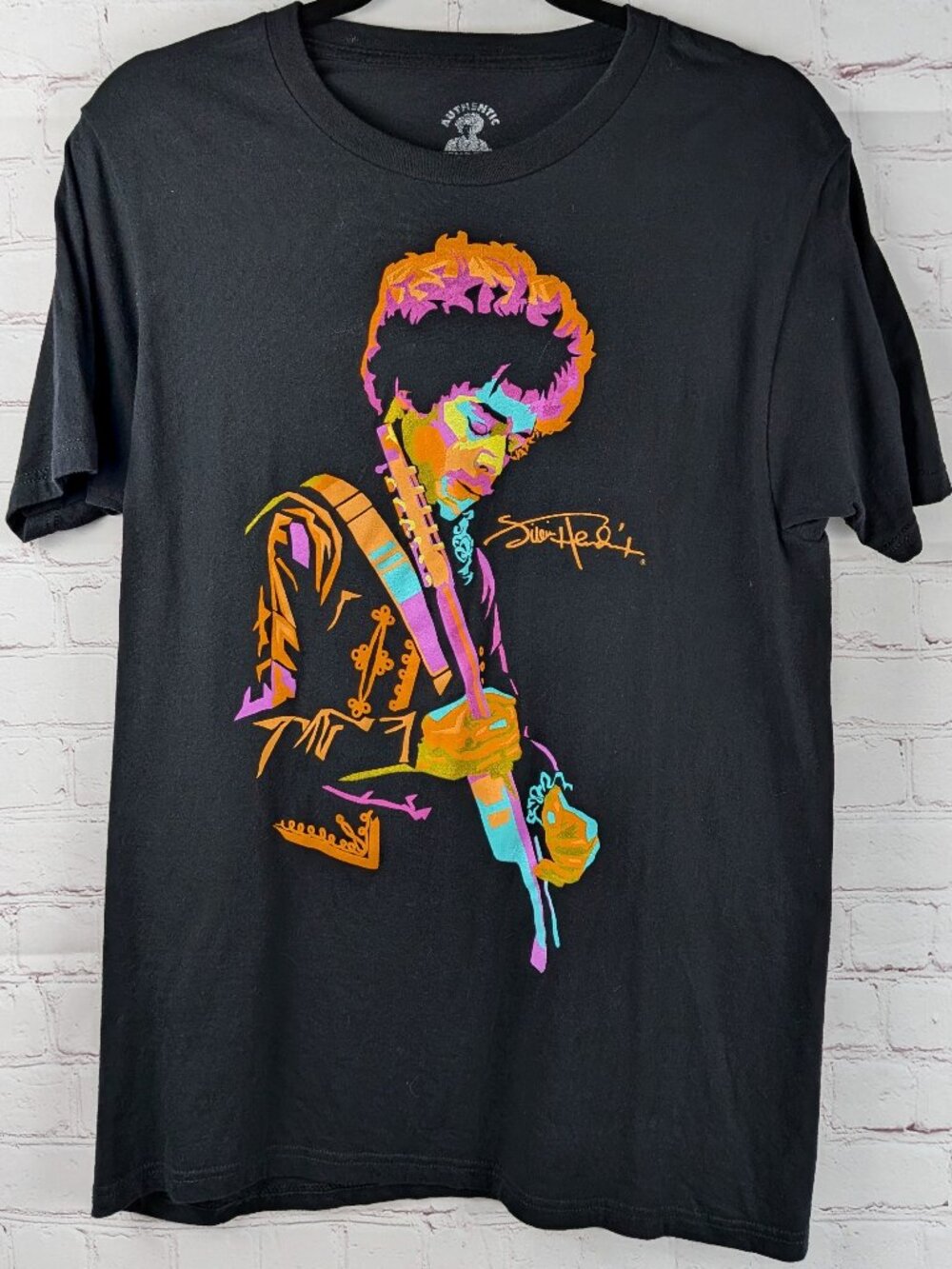 Jimi Hendrix Neon Pop Art Graphic Tee M
